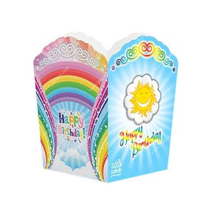 پاپ کورن تم تولد رنگین کمان