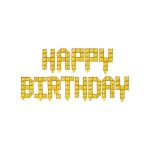 بادکنک فویلی Happy Birthday ماینکرافت