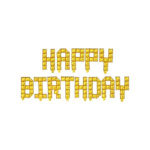 بادکنک فویلی Happy Birthday ماینکرافت