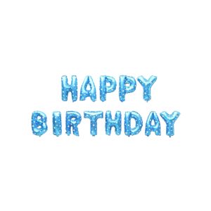بادکنک فویلی Happy Birthday خال دار