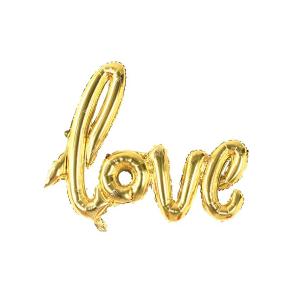 بادکنک فویلی Love طلایی