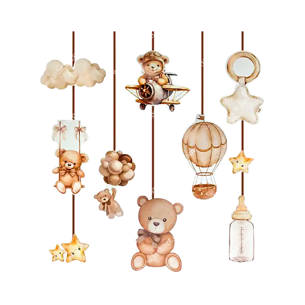 آویز تم تولد تدی کد BT895 3 آویز تم تولد تدی