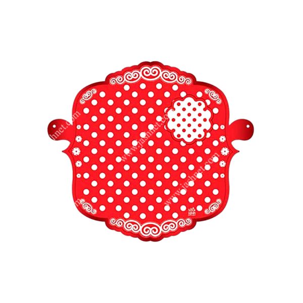 اویز برجسته قرمز خال مشکی