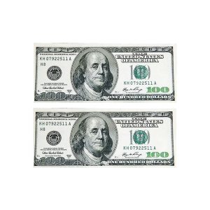 اسکناس تزئینی دلار 100 عددی