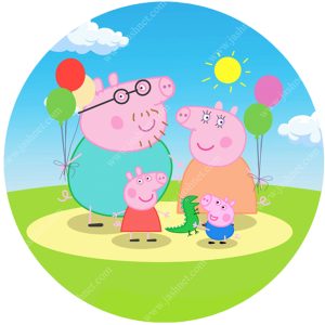 بنر گرد تم تولد پپاپیگ