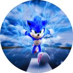 بنر گرد تم تولد سونیک