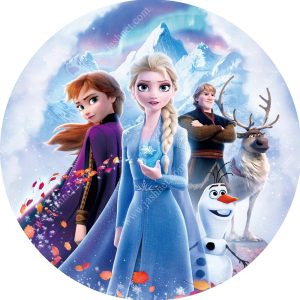 بنر گرد تم تولد فروزن