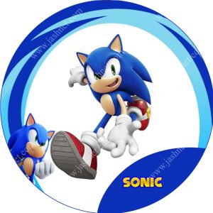 بنر گرد تم تولد سونیک