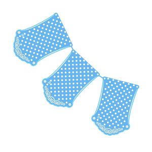 ریسه تم تولد آبی خال سفید