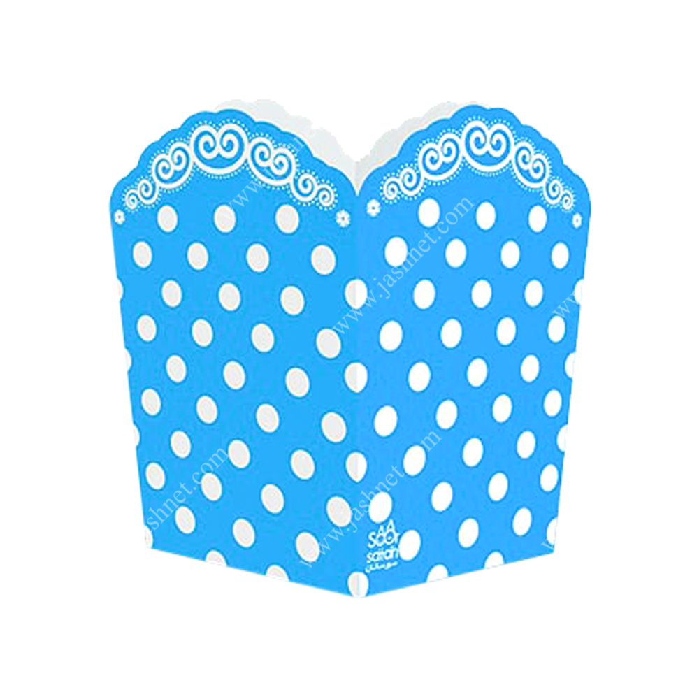 پاپ کورن تم تولد آبی خال سفید کد BT998 3 پاپ کورن تم تولد آبی خال سفید