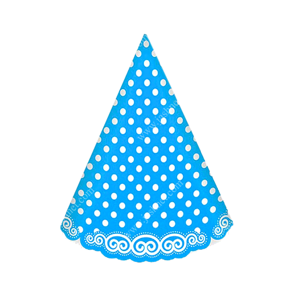 کلاه تم تولد آبی خال سفید کد BT999 3 کلاه تم تولد آبی خال سفید