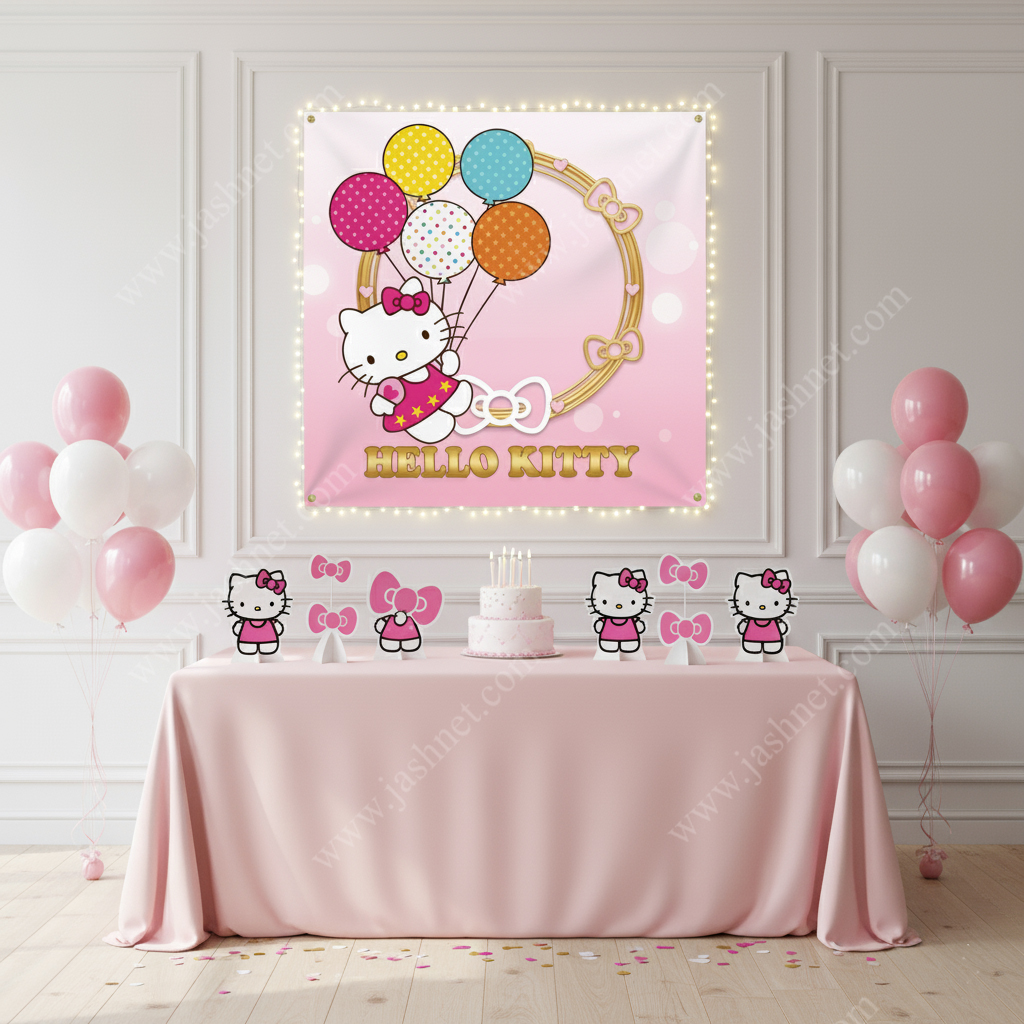 بنر تم کیتی کد BT1071 4 بکگراند تم کیتی