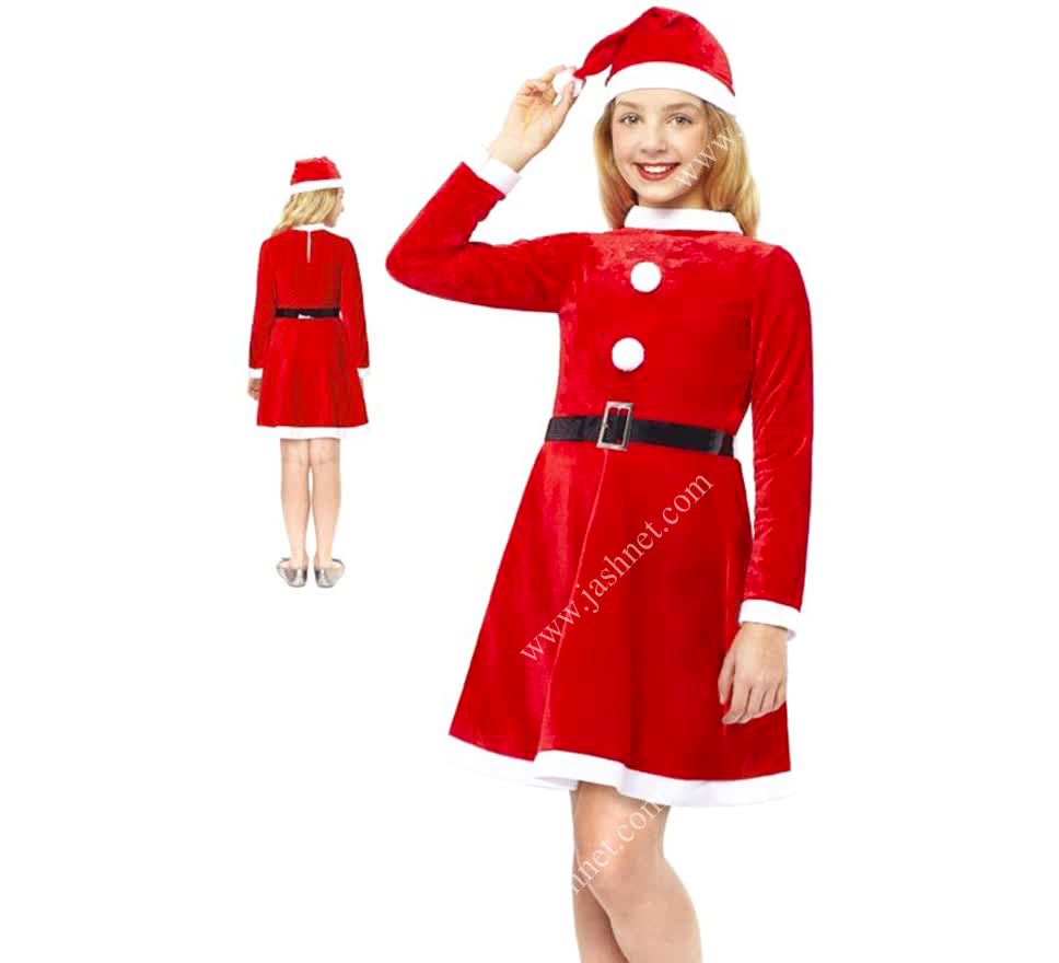 لباس مامانوئل کودک CH182 5 لباس دخترانه کریسمس