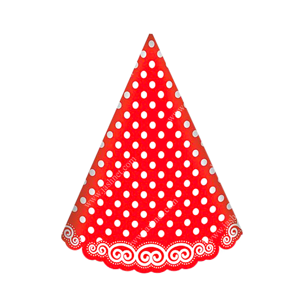 کلاه تم تولد قرمز خال سفید کد BT987 3 کلاه تم تولد قرمز خال سفید