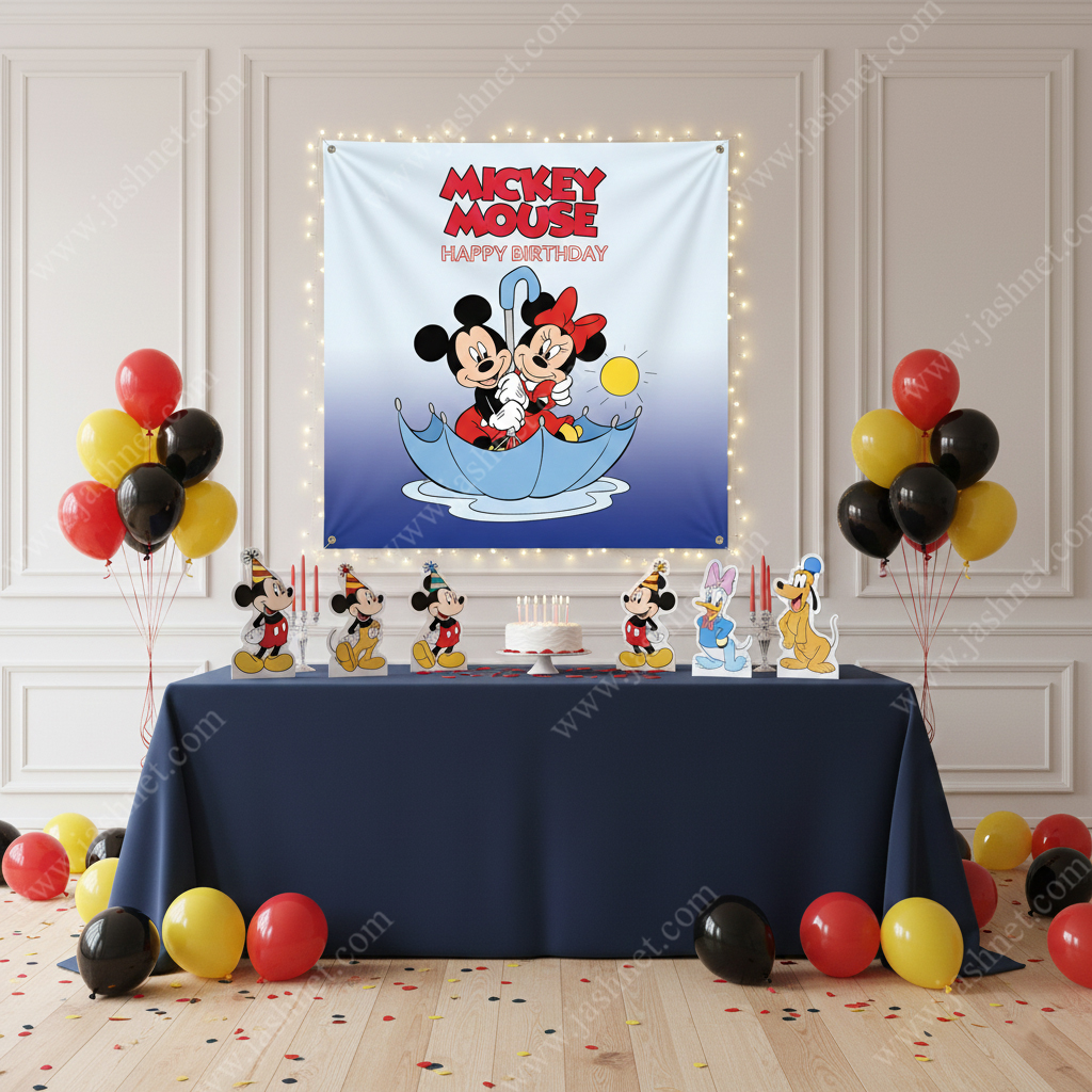 بنر تم میکی موس کد BT1081 4 بنر تم تولد میکی موس