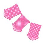 ریسه تم تولد صورتی خال سفید