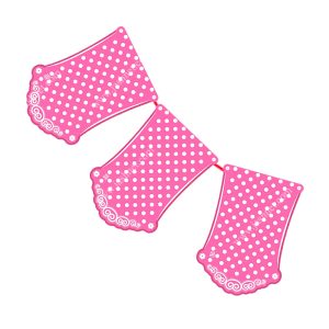 ریسه تم تولد صورتی خال سفید