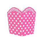 پاپ کورن تم تولد صورتی خال سفید