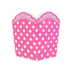 پاپ کورن تم تولد صورتی خال سفید